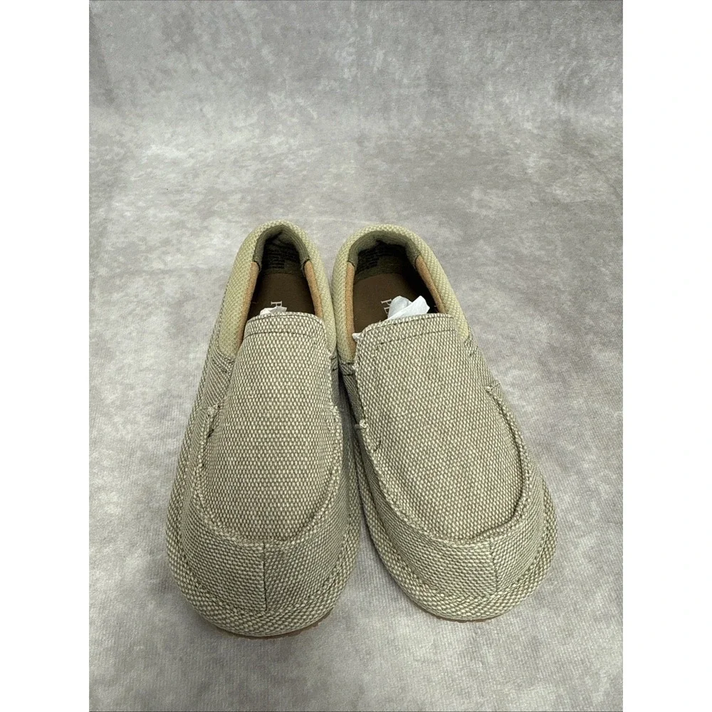 Children's Place Canvas Boys Loafers Toddler SZ-11 Beige Casual Slip-On